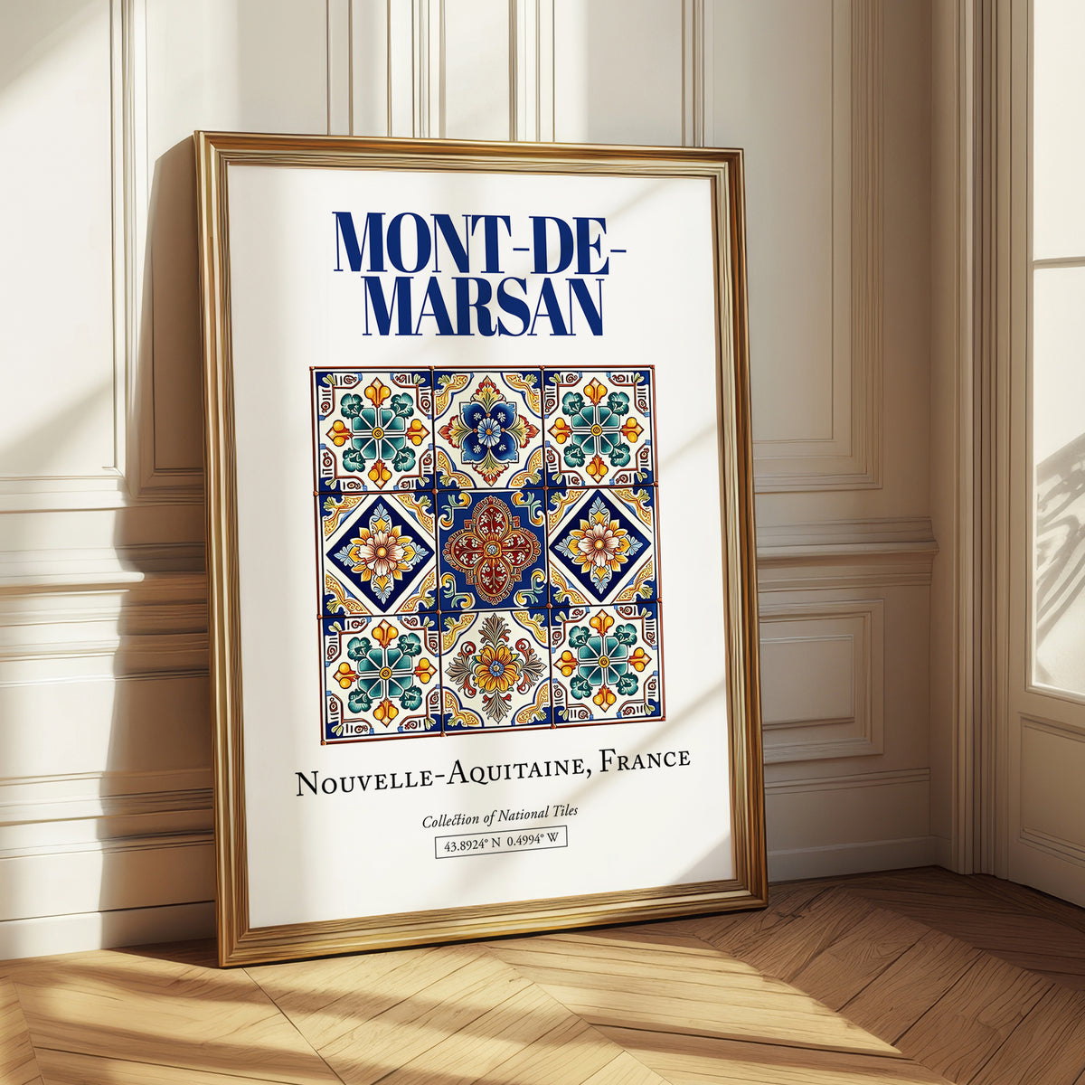Mont-de-Marsan, France – Travel Destination Art, styled in a charming Paris street view