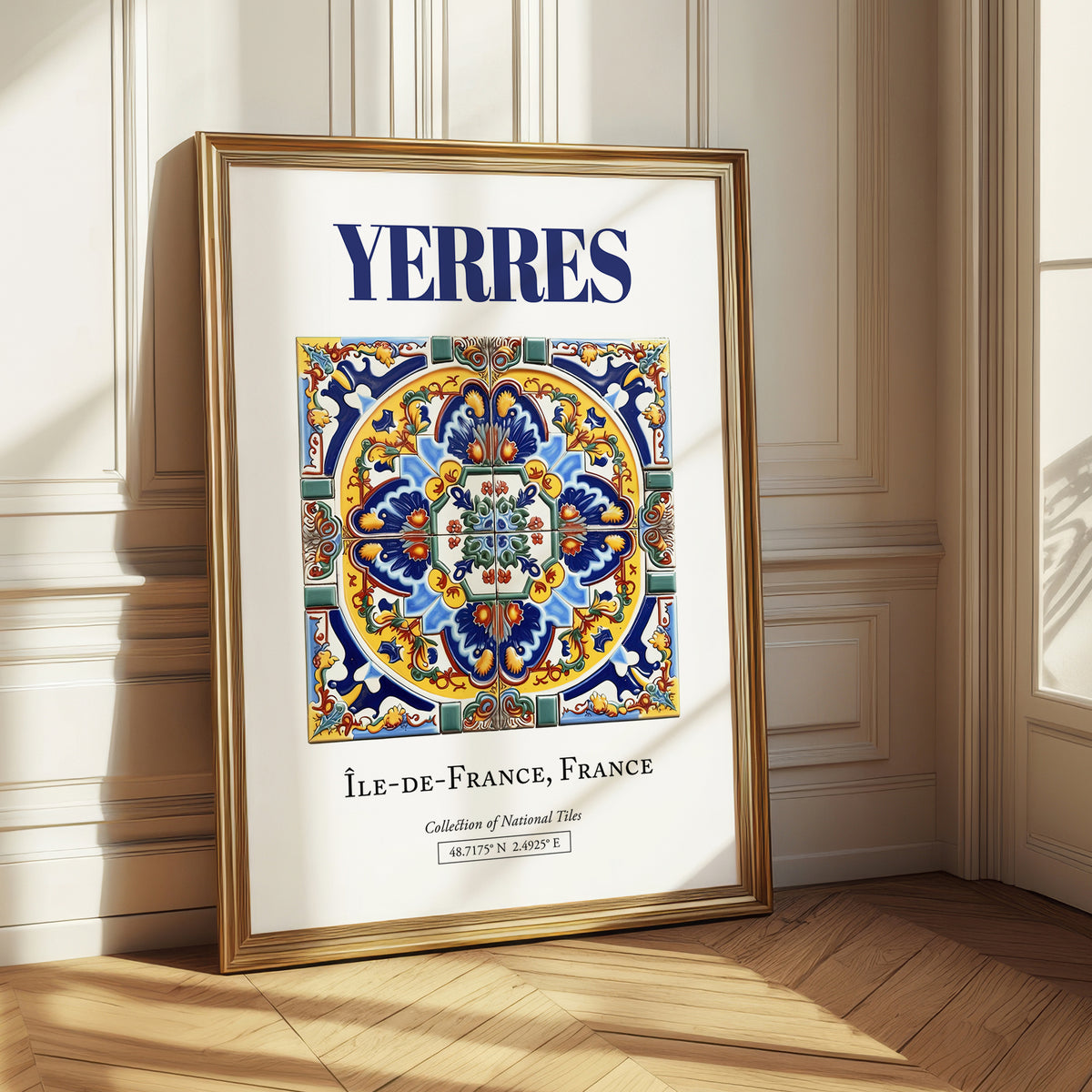 Yerres, France – Travel Poster, styled in a charming Paris street view