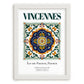 Vincennes, France – Travel Print, placed in minimal white frame
