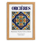 Orcières, France – Retro Travel Poster, set in oak frame