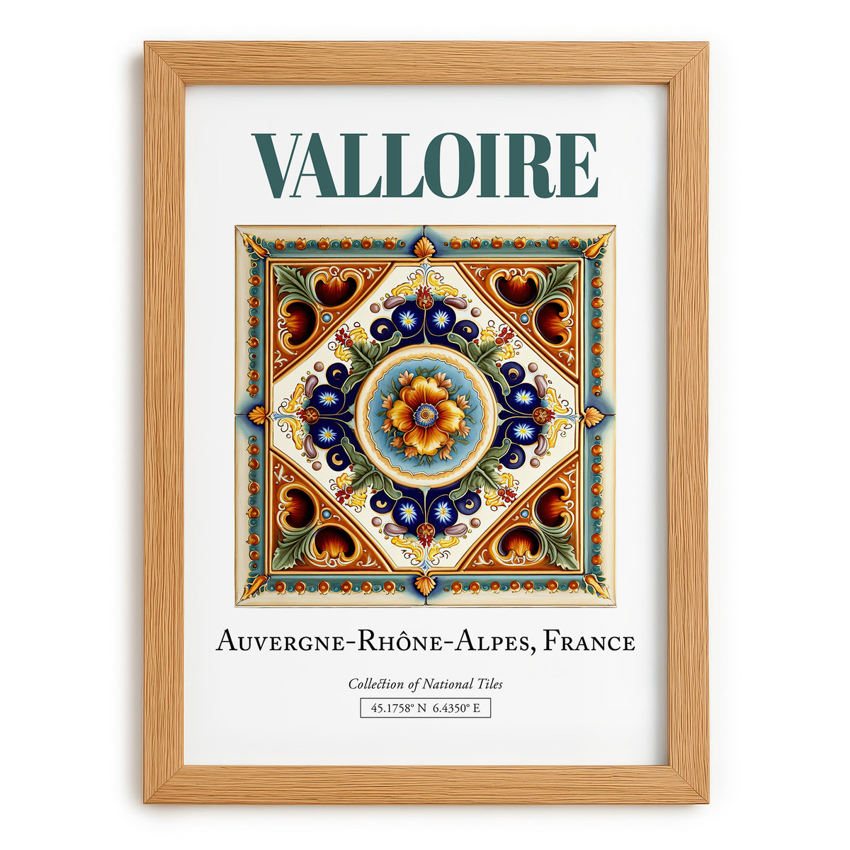 Valloire, France – Travel Print, set in oak frame
