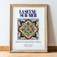 La Seyne-sur-Mer, France – Travel Poster, in wooden frame leaning on the floor