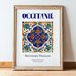 Occitanie, France – Architectural Travel Art, in wooden frame leaning on the floor
