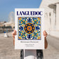Languedoc, France – Travel Poster, no-text version framed in wood