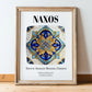 Naxos, Greece – Travel Wall Decor, in wooden frame leaning on the floor