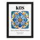 Kos, Greece – Global Cities Wall Print, in sleek black frame