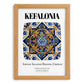 Kefalonia, Greece – Minimalist Travel Print, set in oak frame