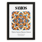Samos, Greece – Country Culture Poster, in sleek black frame