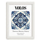 Volos, Greece – Travel Poster, placed in minimal white frame