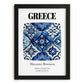 Greece, Hellenic Republic – Travel Print, in sleek black frame