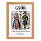 Győr, Hungary – Travel Poster, set in oak frame