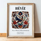 Hévíz, Hungary – Global Cities Wall Print, in wooden frame leaning on the floor