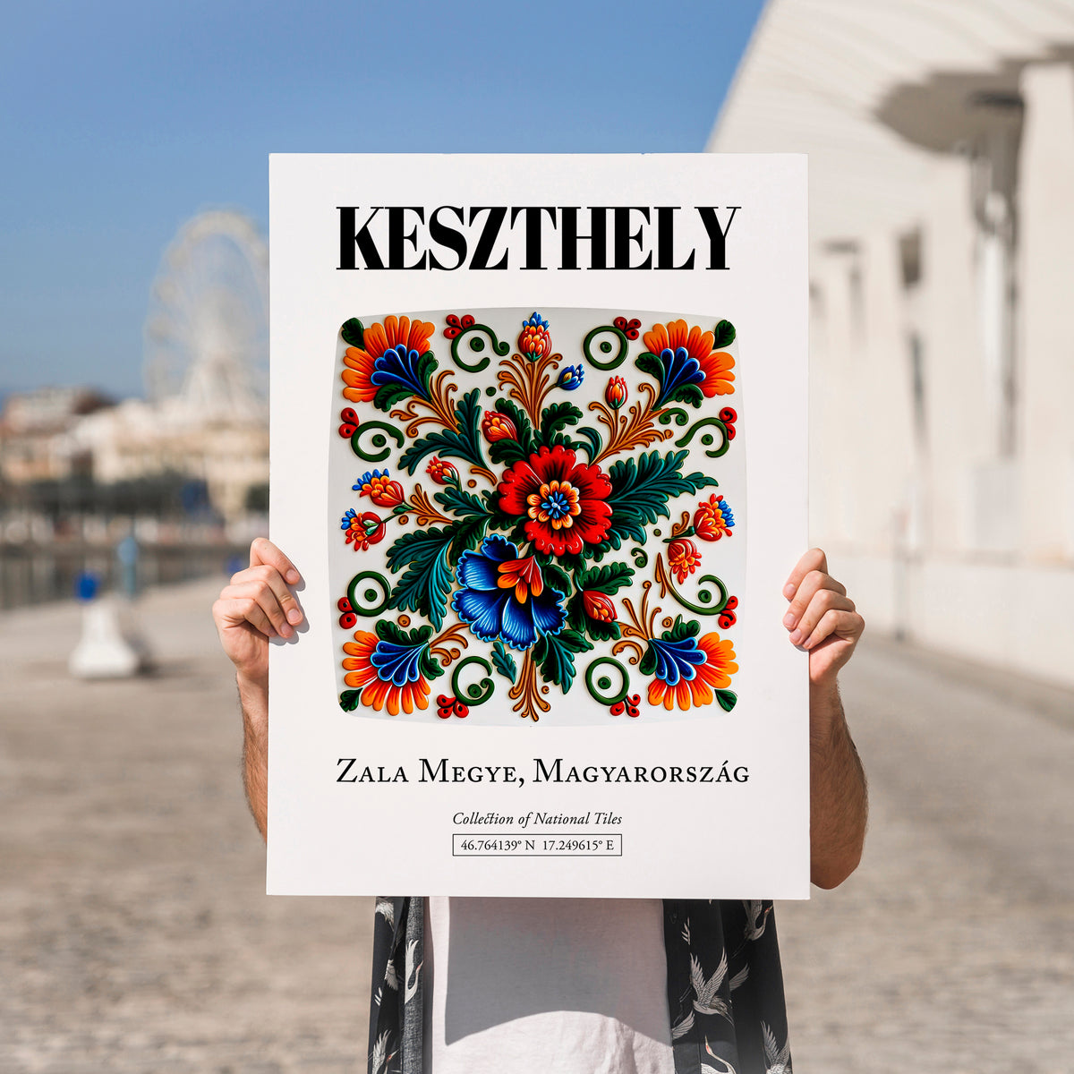 Keszthely, Hungary – Away From Home Poster, no-text version framed in wood