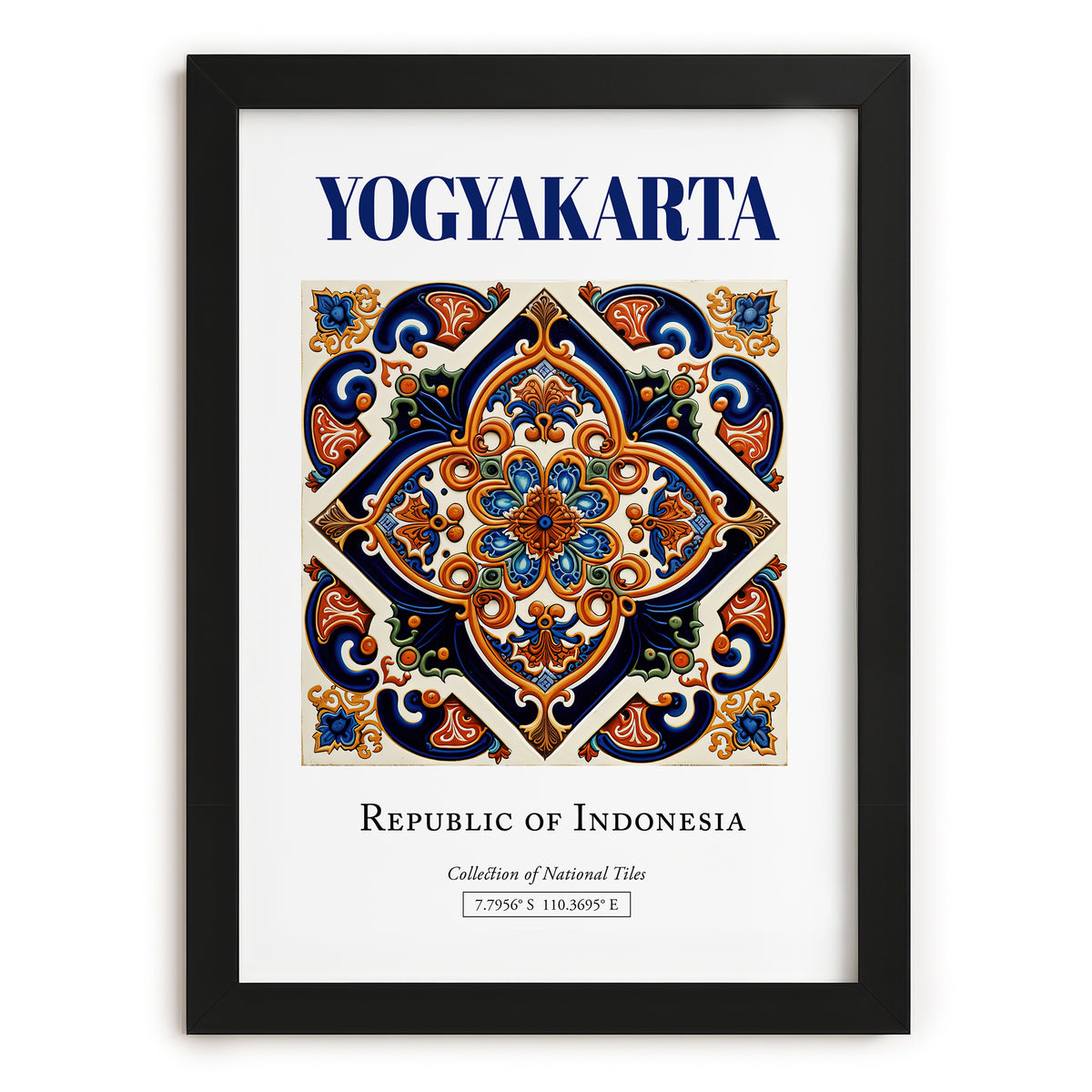 Yogyakarta, Indonesia – Travel Print, in sleek black frame