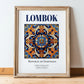 Lombok, Indonesia – Travel Memories Wall Print, in wooden frame leaning on the floor