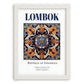 Lombok, Indonesia – Travel Memories Wall Print, placed in minimal white frame