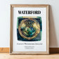 Waterford, Ireland – Travel Poster, in wooden frame leaning on the floor
