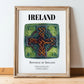 Ireland, Ireland – Travel Poster, in wooden frame leaning on the floor