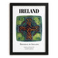 Ireland, Ireland – Travel Poster, in sleek black frame