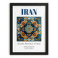 Iran, Iran – World Heritage Travel Poster, in sleek black frame