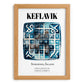 Keflavik, Iceland – Tourist Destination Poster, set in oak frame