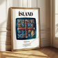 Ísland, Iceland – World Heritage Travel Poster, styled in a charming Paris street view
