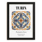 Turin, Italy – Travel Wall Decor, in sleek black frame