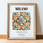 Milano, Italy – Travel Wall Decor, in wooden frame leaning on the floor