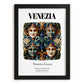 Venezia, Italy – Illustrated Travel Poster, in sleek black frame