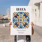 Lucca, Italy – Travel Poster, no-text version framed in wood