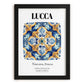 Lucca, Italy – Travel Poster, in sleek black frame