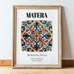 Matera, Italy – Travel Print, in wooden frame leaning on the floor