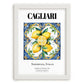 Cagliari, Italy – World Travel Art, placed in minimal white frame