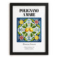 Polignano A Mare, Italy – Illustrated Travel Poster, in sleek black frame