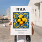 Italia, Repubblica Italiana – Travel Print, no-text version framed in wood