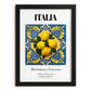 Italia, Repubblica Italiana – Travel Print, in sleek black frame
