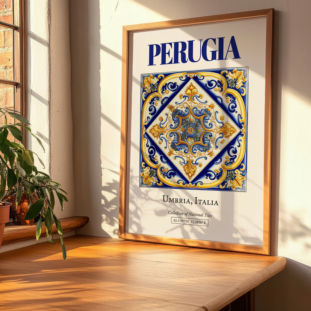 Perugia, Italy – Travel Print, clean layout with no caption