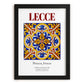 Lecce, Italy – Retro Travel Poster, in sleek black frame
