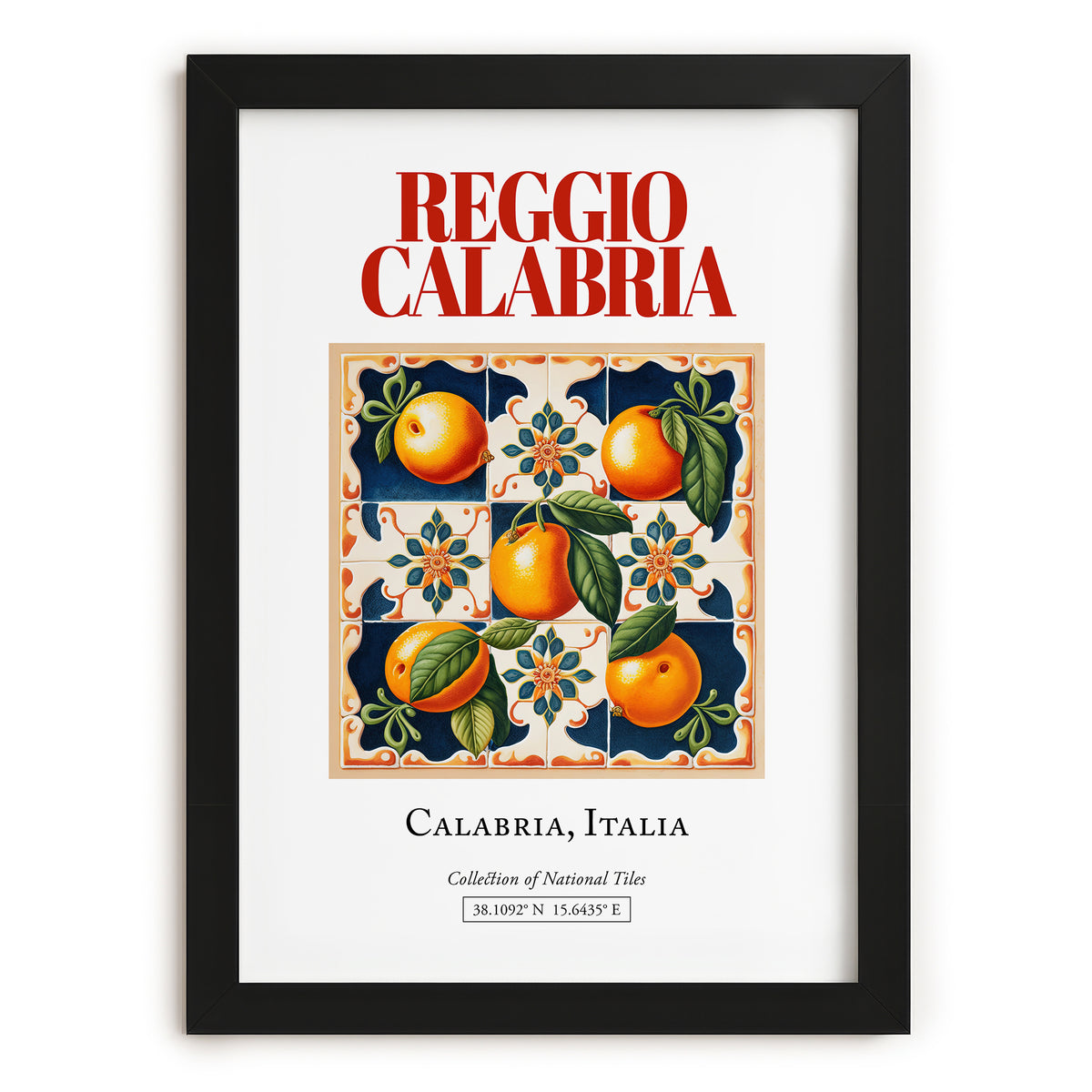 Reggio Calabria, Italy – Wanderlust-Inspired Poster, in sleek black frame