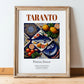 Taranto, Italy – Wanderlust Wall Decor, in wooden frame leaning on the floor