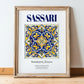 Sassari, Italy – Travel Wall Art, in wooden frame leaning on the floor