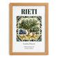 Rieti, Italy – Travel Poster, set in oak frame