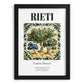 Rieti, Italy – Travel Poster, in sleek black frame