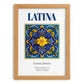 Latina, Italy – Global Cities Wall Print, set in oak frame
