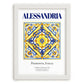 Alessandria, Italy – Travel Wall Decor, placed in minimal white frame