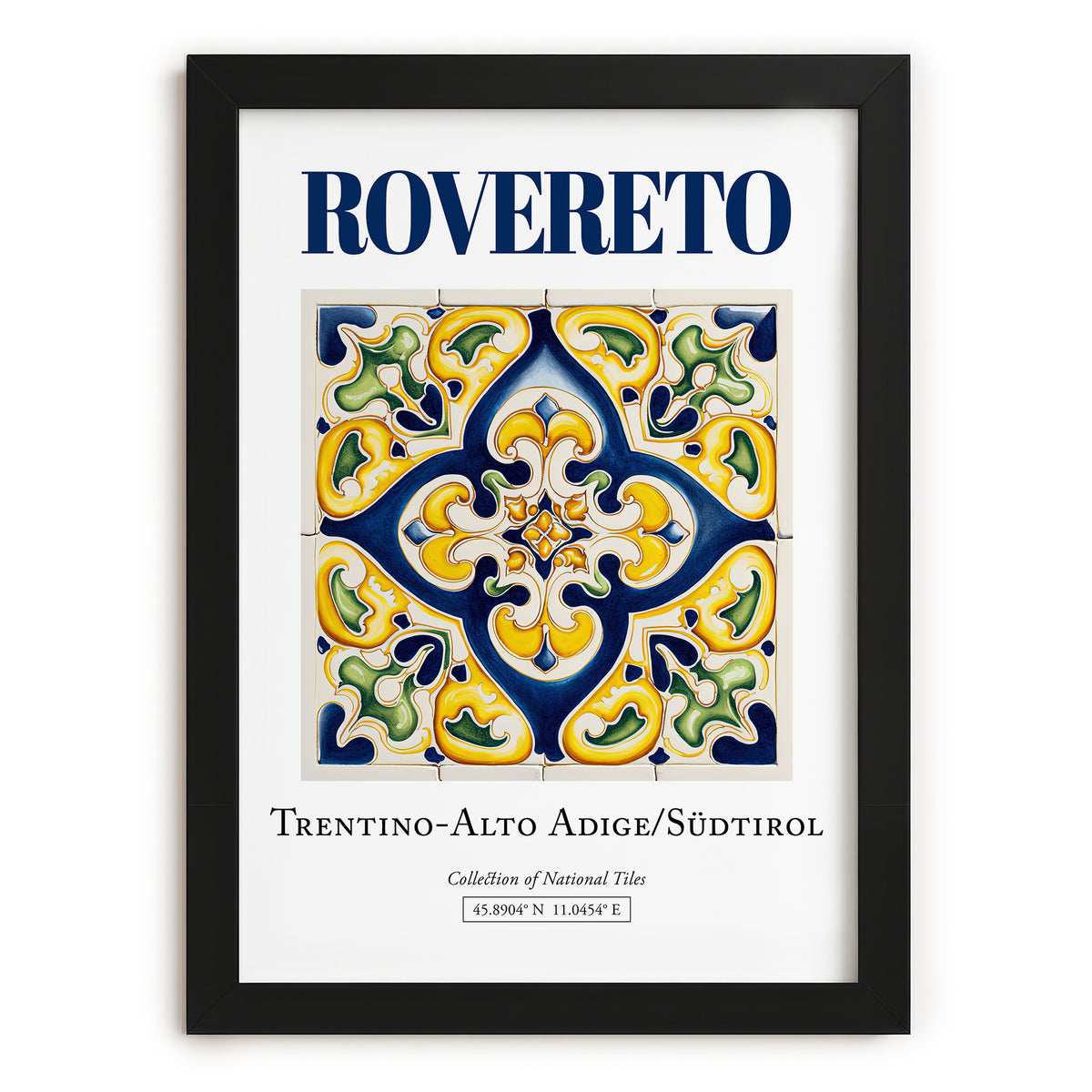 Rovereto, Italy – Dream Destination Decor, in sleek black frame