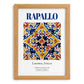 Rapallo, Italy – Travel Poster, set in oak frame