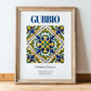 Gubbio, Italy – Travel Wall Art, in wooden frame leaning on the floor