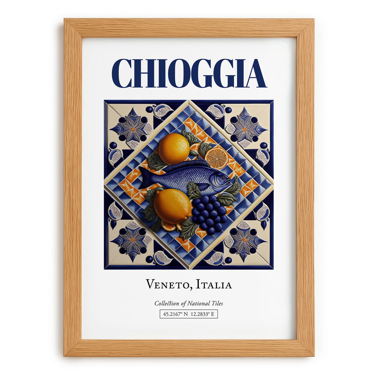 Chioggia, Italy – Travel Print, set in oak frame