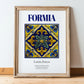 Formia, Italy – Travel Destination Art, in wooden frame leaning on the floor